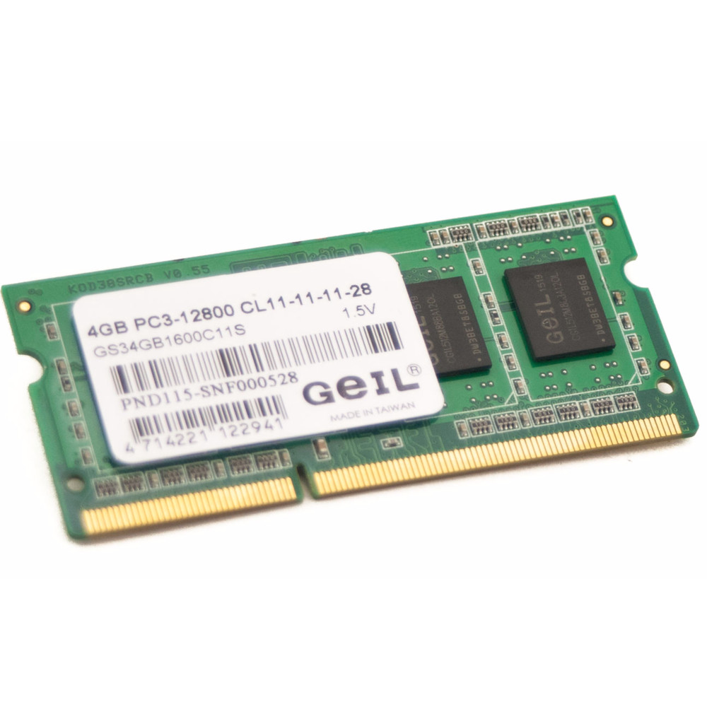 ОЗУ Geil GS34GB1600C11S SO-DIMM, DDR3, 4 Гб, 1600 МГц — фото товара