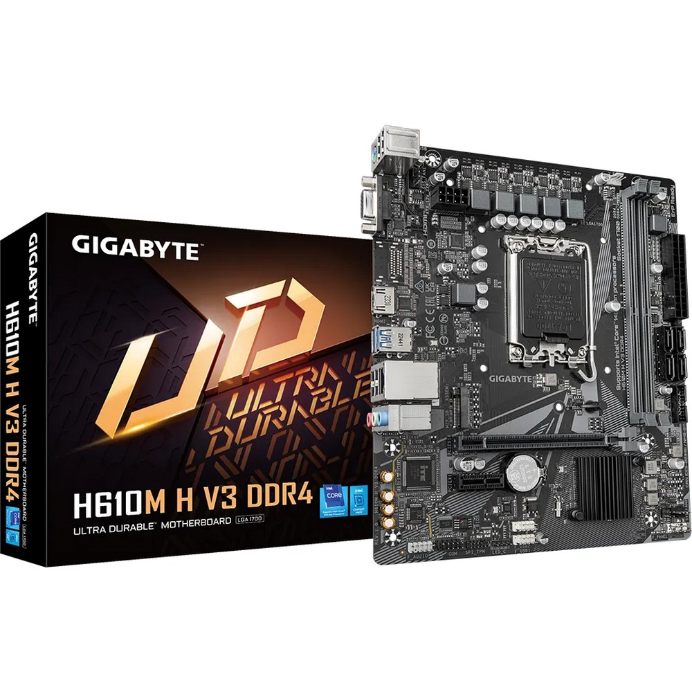 Материнская плата Gigabyte H610M H V3 DDR4 Micro-ATX, LGA 1700 - миниатюра 5