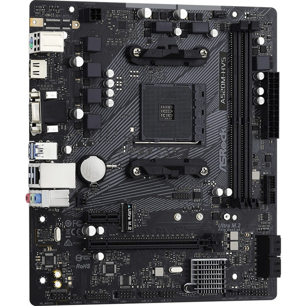Материнская плата ASRock A520M-HVS Micro-ATX, AMD AM4 — фото товара