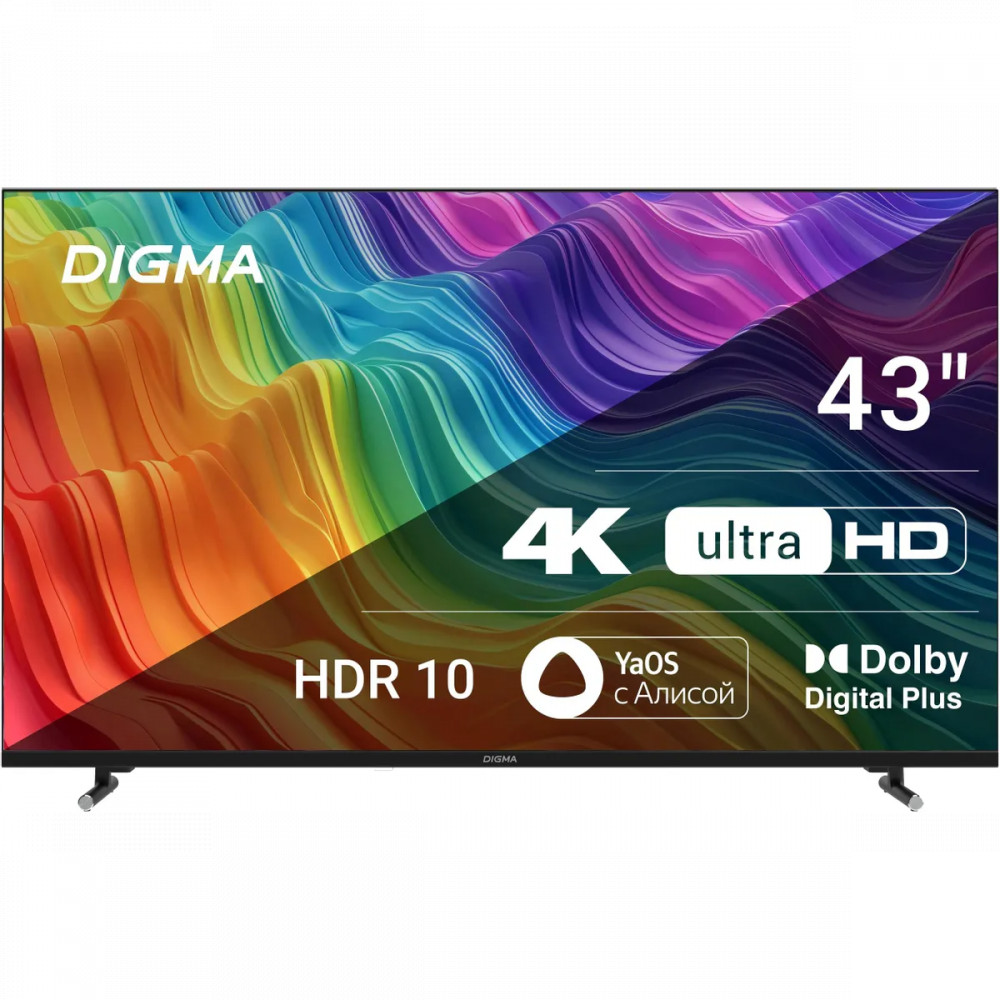 Телевизор Digma LED43UBB33 DM-LED43UBB33 43 ", Черный — фото товара