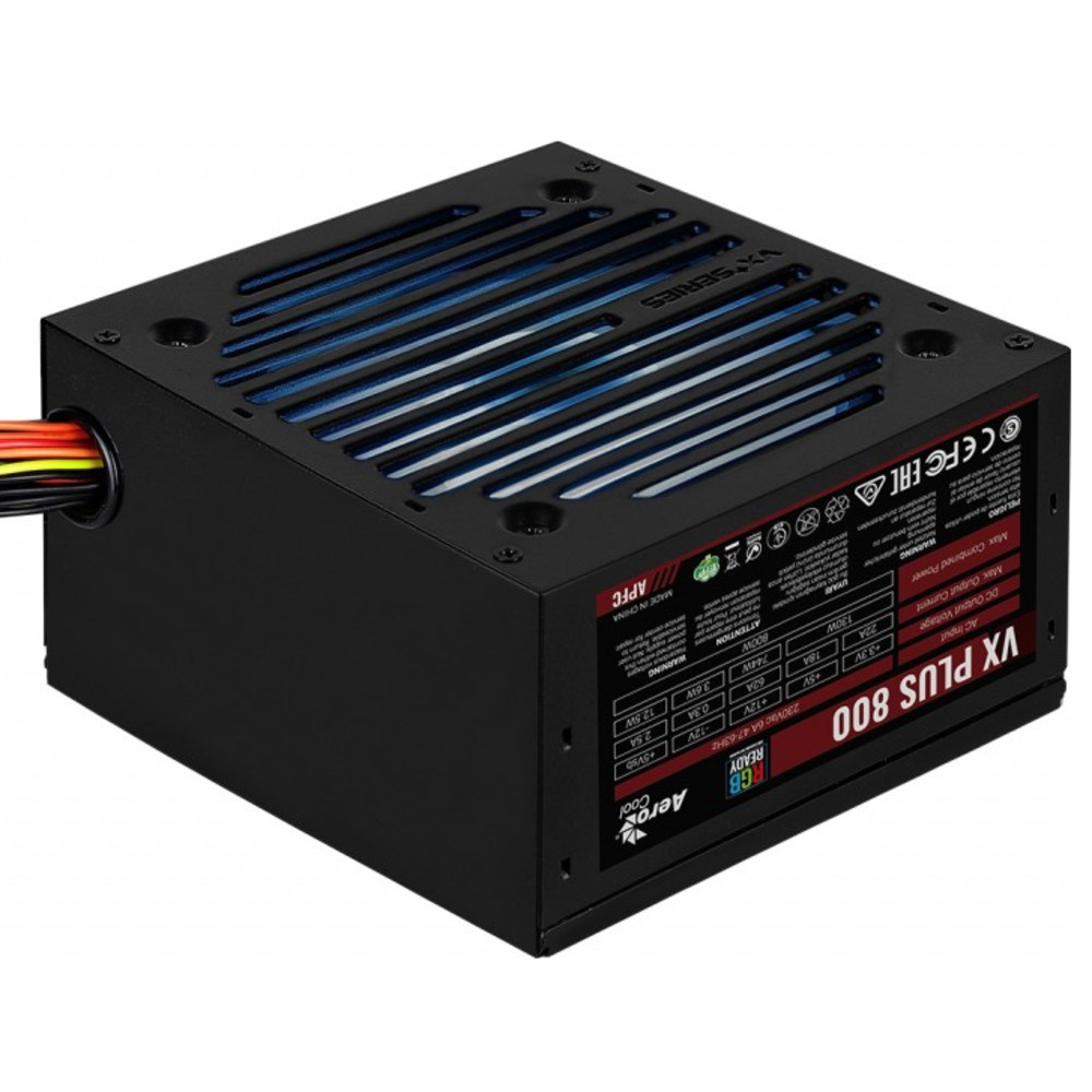 Блок питания Aerocool VX PLUS 800 RGB 800 Вт - миниатюра 5