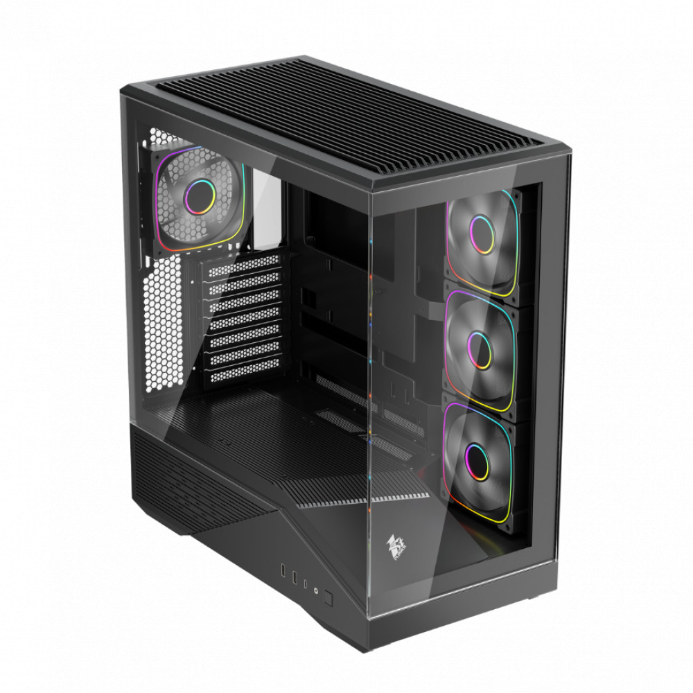 Корпус 1STPLAYER FIREBASE GM7 GM7-BK-3FN7R-1FN7 Mid-Tower - миниатюра 3