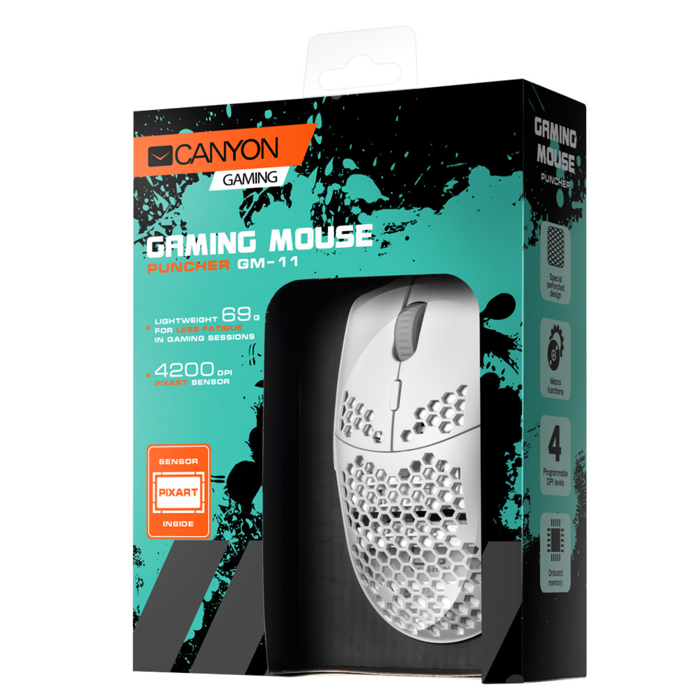 Мышь Canyon GM-11 CND-SGM11W Игровые, Проводная - миниатюра 6