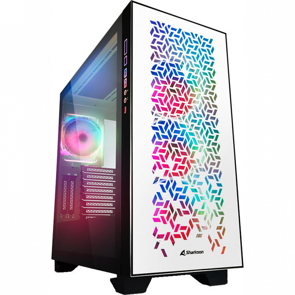Корпус Sharkoon ELITE SHARK CA300H WHITE ELITE SHARK CA300H Wh Mid-Tower — фото товара