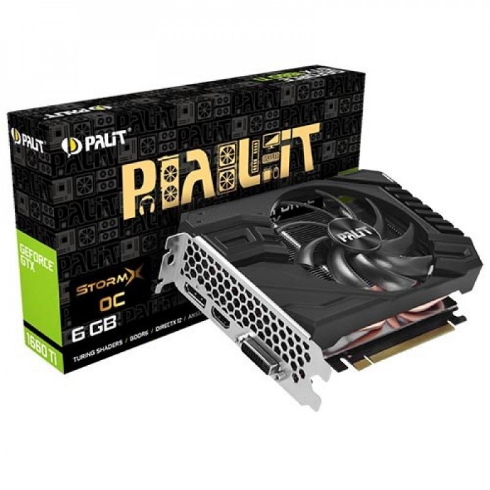 Видеокарта Palit GeForce GTX 1660 Ti 6GB StormX NE6166T018J9-161F 6 ГБ - миниатюра 2