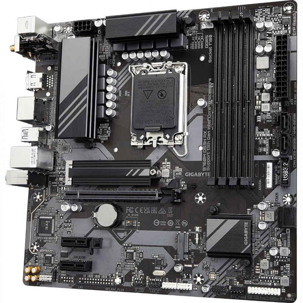 Материнская плата Gigabyte B760M DS3H AX Micro-ATX, LGA 1700 - миниатюра 3