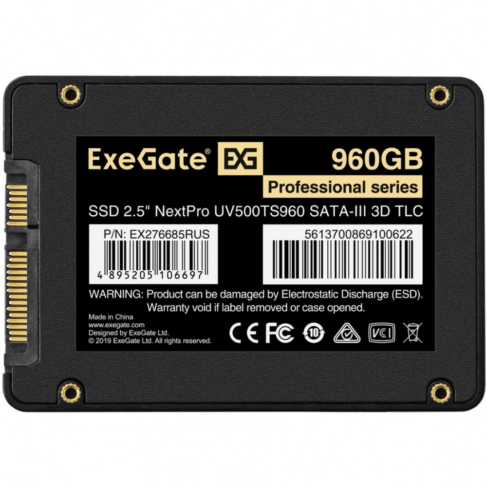 Жесткий диск ExeGate NextPro EX295276RUS SSD (твердотельные), 1.92 ТБ, 2.5 дюйма, SATA - миниатюра 3