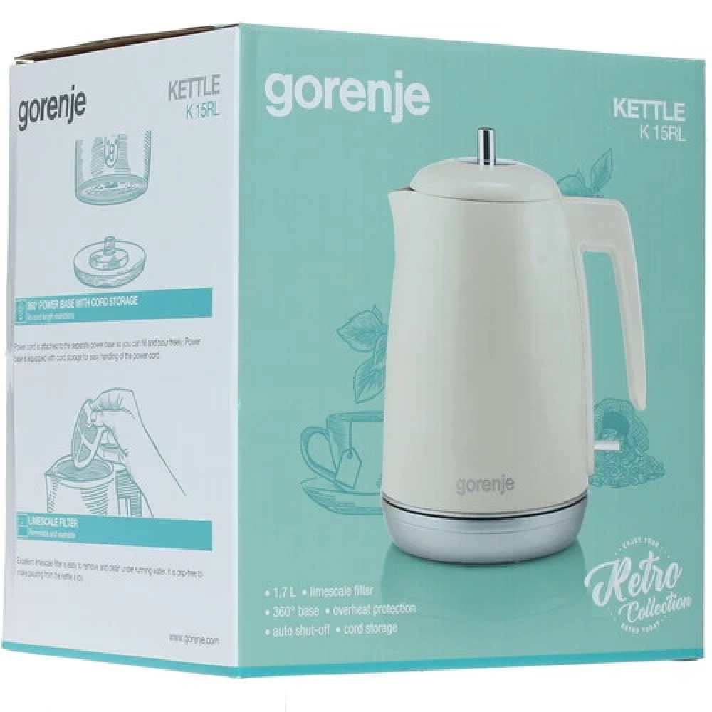 Gorenje K15RL Чайник, 1.7 л., 2200 Вт - миниатюра 4