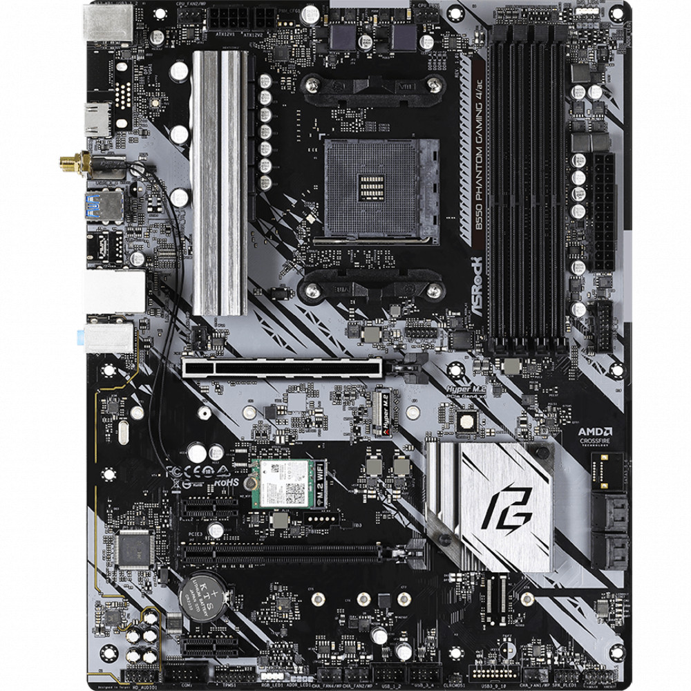 Материнская плата ASRock B550 PHANTOM GAMING 4/AC ATX, AMD AM4 - миниатюра 2