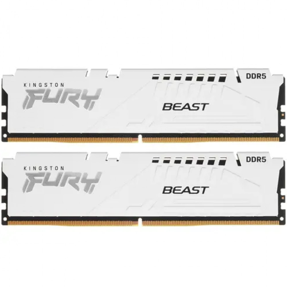 ОЗУ Kingston Fury Beast White KF560C36BWEK2-64 DIMM, DDR5, 64 Гб (2 х 32 Гб), 6000 МГц — фото товара