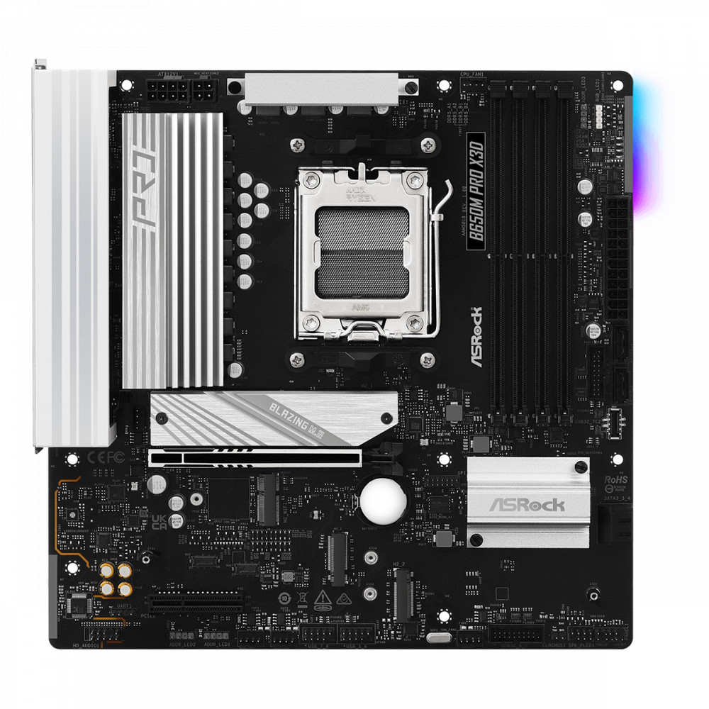 Материнская плата ASRock B650M PRO X3D Micro-ATX, AMD AM5 - миниатюра 3
