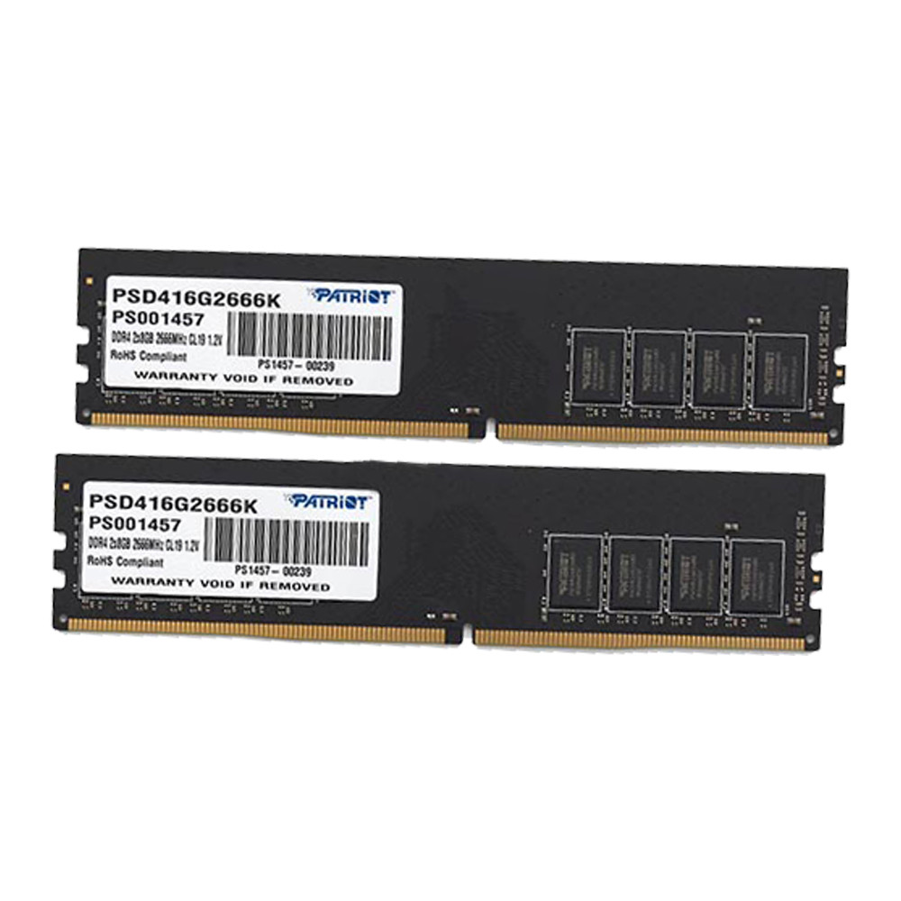 ОЗУ Patriot Signature Line PSD416G2666K DIMM, DDR4, 16 Гб (2 х 8 Гб), 2666 МГц — фото товара
