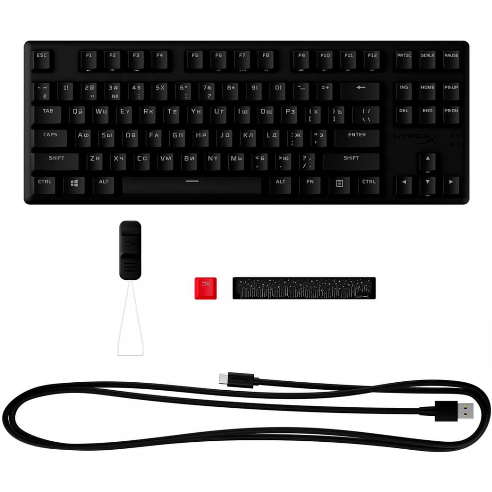 Клавиатура HyperX Alloy Origins Core PBT HX Red TKL 639N7AA#ABA Проводная, USB - миниатюра 7