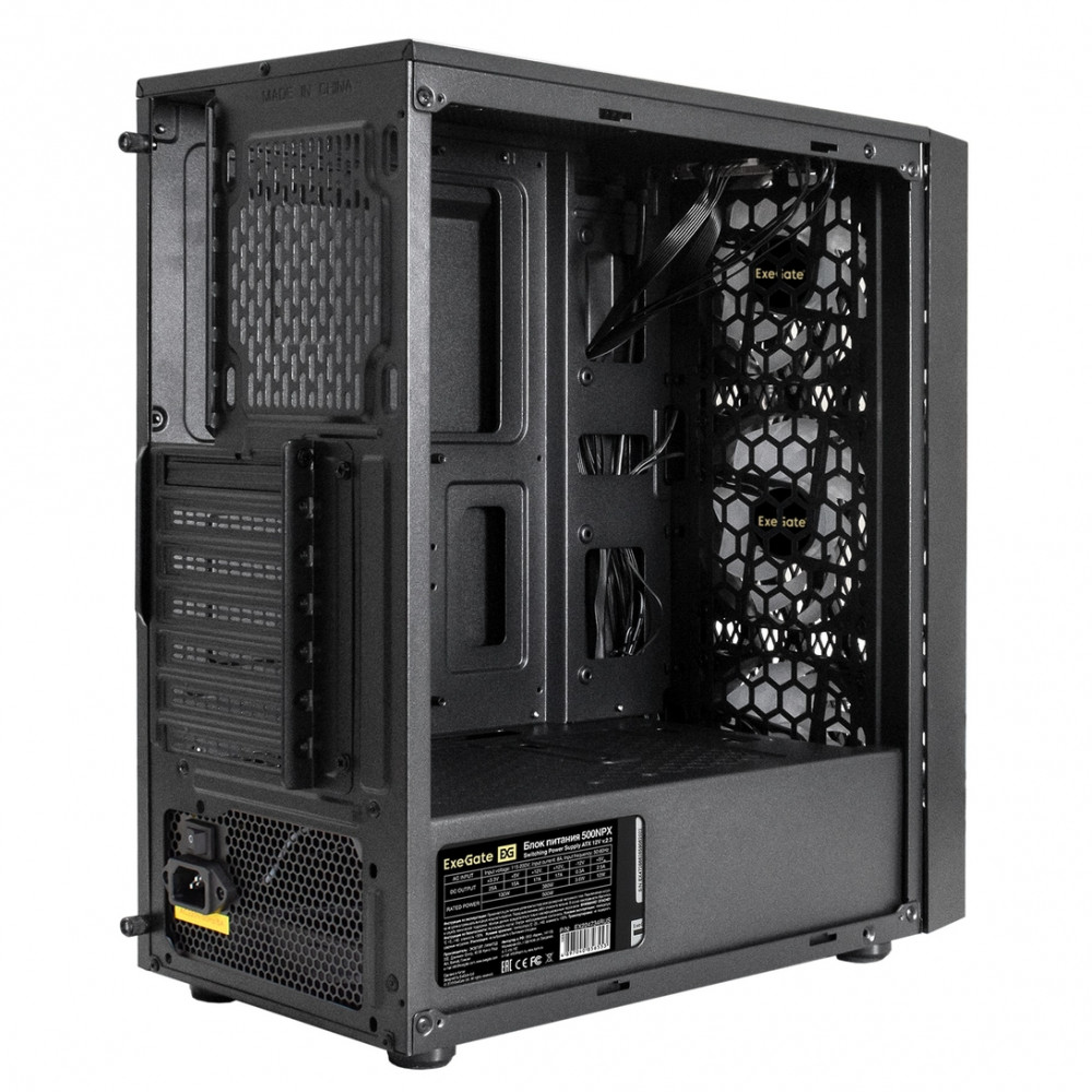 Корпус ExeGate EVO-8243-NPX500 EX293017RUS Mid-Tower - миниатюра 2