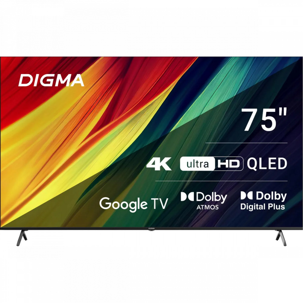 Телевизор Digma 75" DM-LED75UQB31 75 ", Smart TV, Черный — фото товара