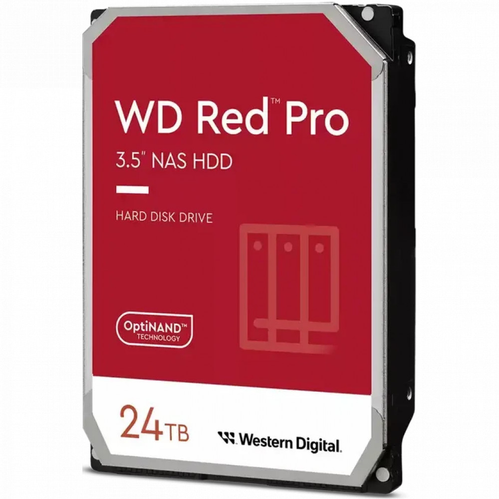 Жесткий диск Western Digital 24Tb SATA-III WD Red Pro (WD240KFGX) HDD (классические), 24 ТБ, 3.5 дюйма, SATA — фото товара