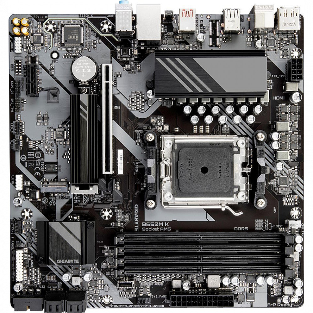 Материнская плата Gigabyte B650M K Micro-ATX, AMD AM5 - миниатюра 3