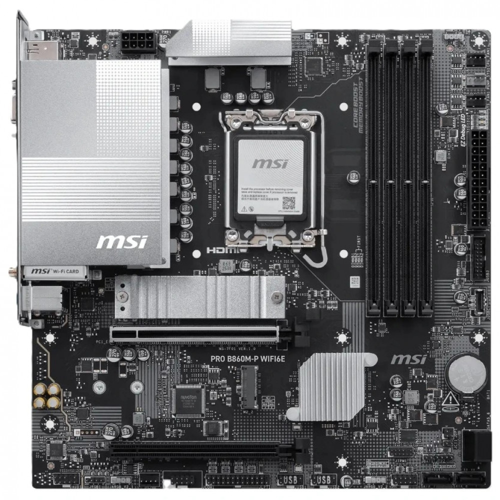 Материнская плата MSI PRO B860M-P WIFI6E Micro-ATX, LGA 1851 — фото товара