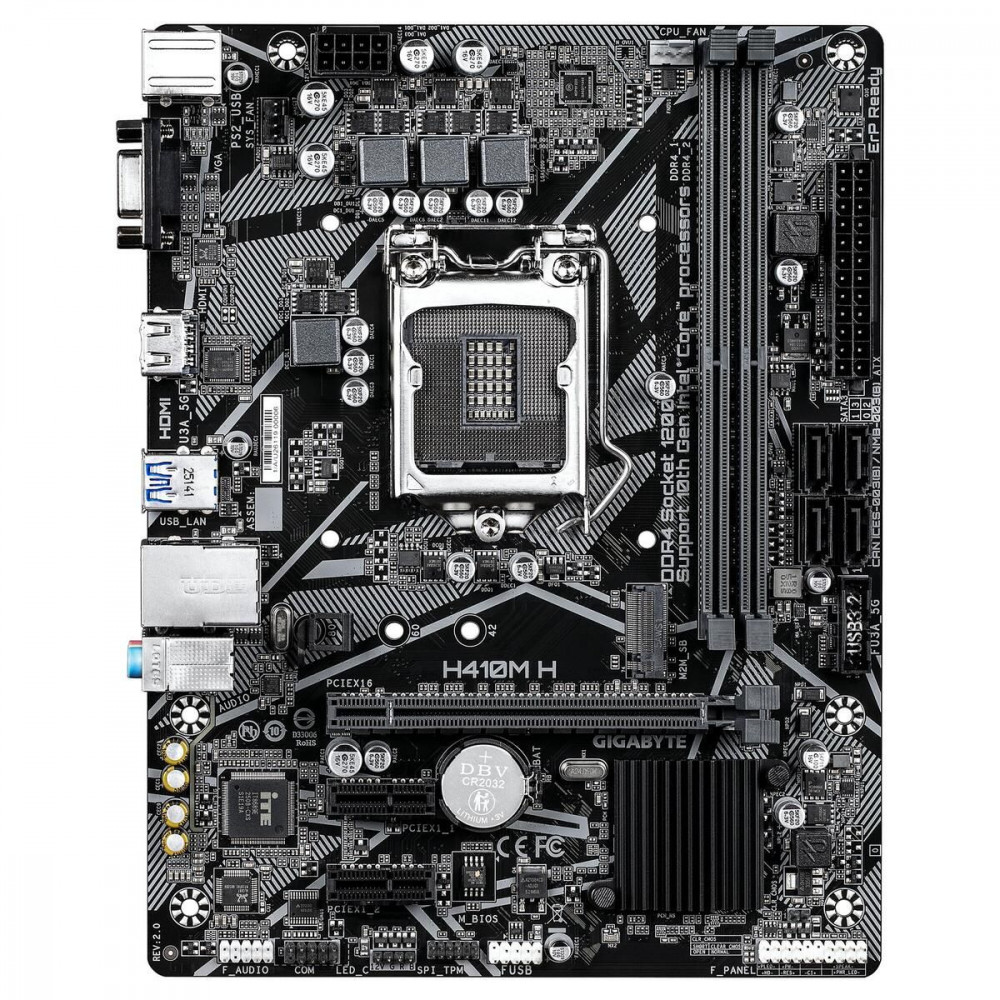 Материнская плата Gigabyte H410M H 2.0 Micro-ATX, LGA 1200 — фото товара