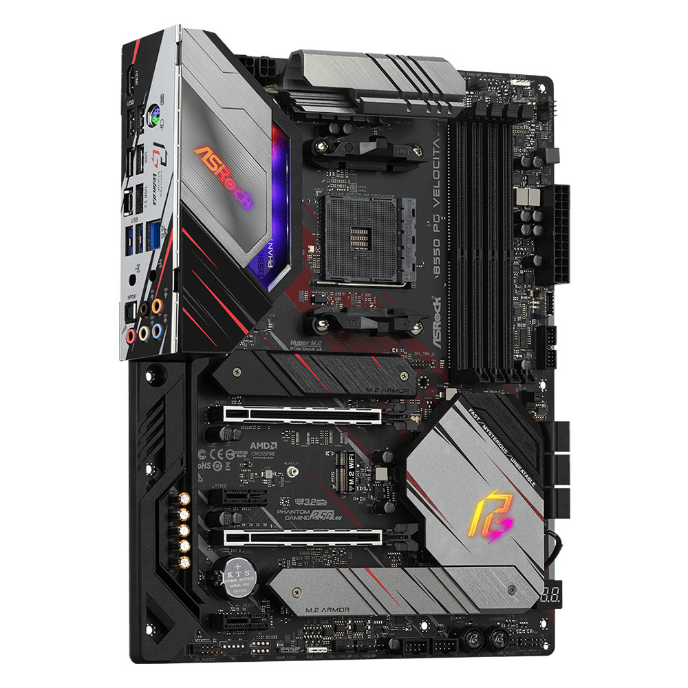Материнская плата ASRock B550 PG Velocita B550 PG VELOCITA ATX, AMD AM4 - миниатюра 2