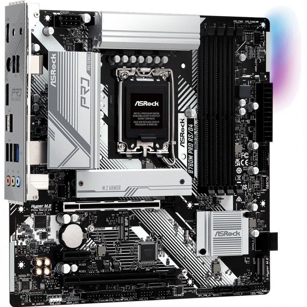 Материнская плата ASRock B760M PRO RS/D4 Micro-ATX, LGA 1700 — фото товара
