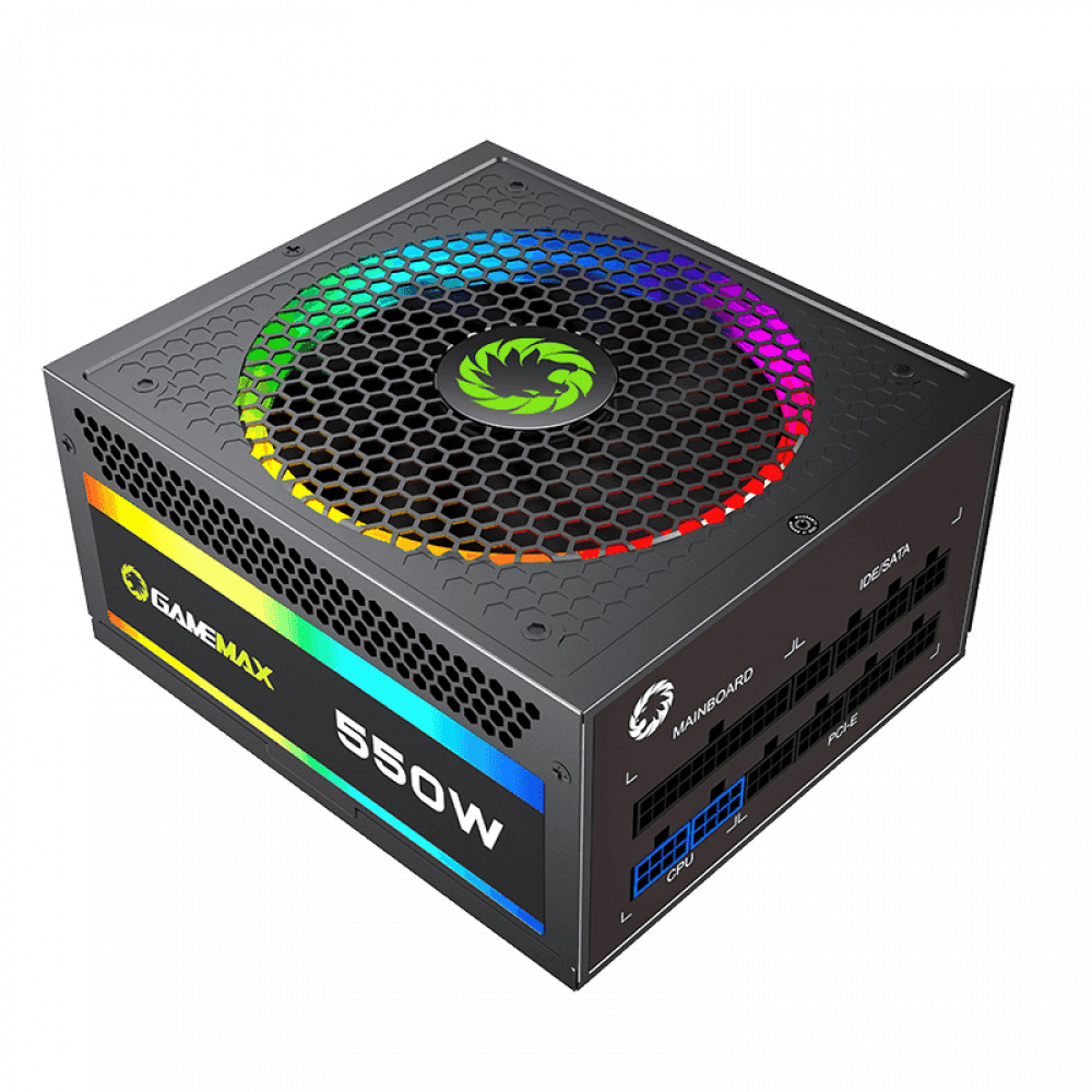Блок питания GameMax RGB 550W Rainbow 210604500049 550 Вт - миниатюра 4