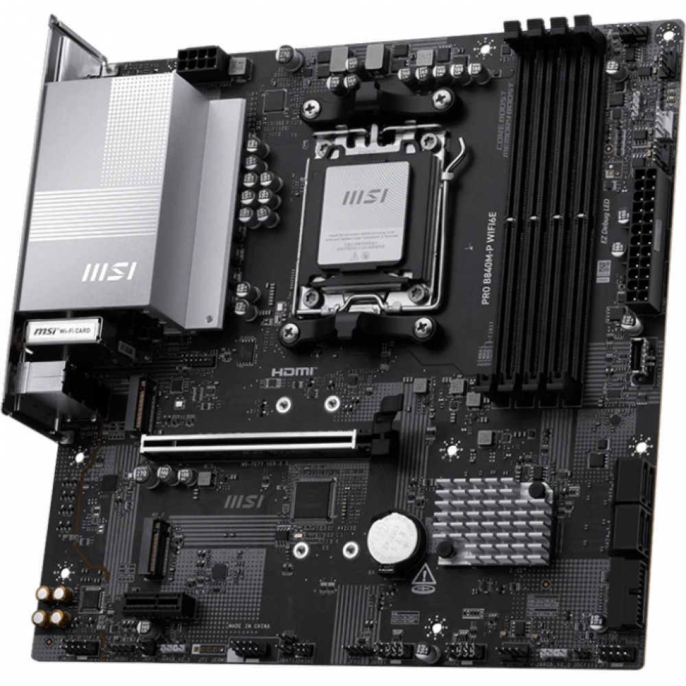Материнская плата MSI PRO B840M-P WIFI6E Micro-ATX, AMD AM5 - миниатюра 3
