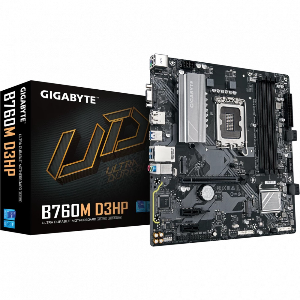 Материнская плата Gigabyte B760M D3HP Micro-ATX, LGA 1700 — фото товара