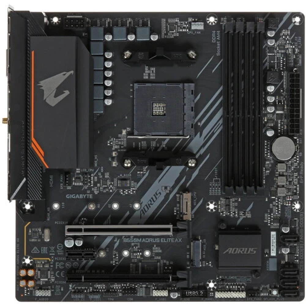 Материнская плата Gigabyte B550M AORUS ELITE AX Micro-ATX, AMD AM4 — фото товара