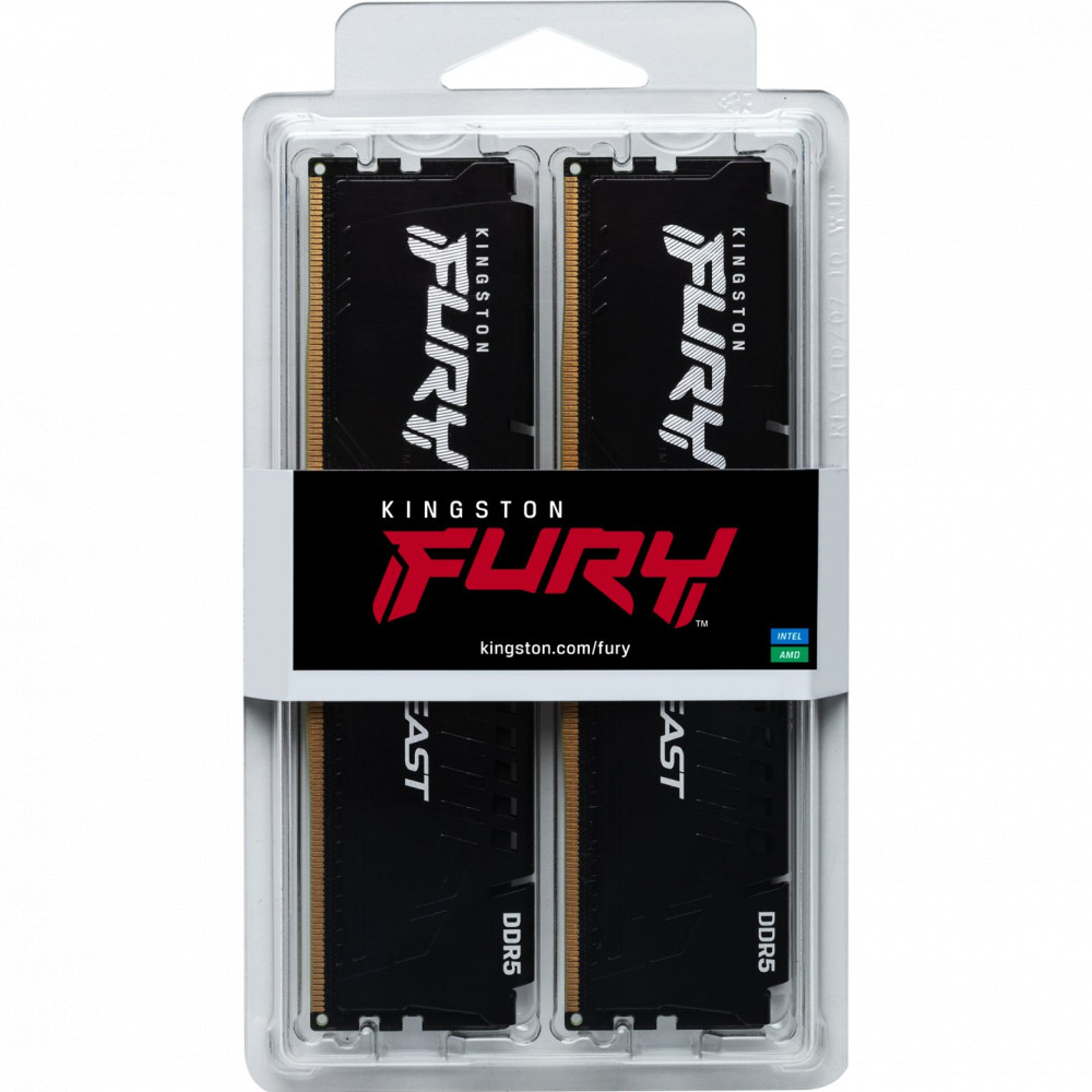ОЗУ Kingston FURY Beast KF556C36BBEK2-16 DIMM, DDR5, 16 Гб (2 х 8 Гб), 5600 МГц - миниатюра 4