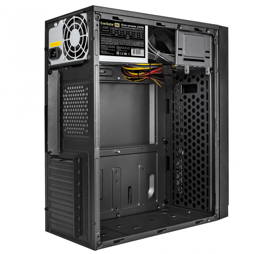 Корпус ExeGate BAA-105-01-AA500 EX291143RUS Mini-Tower - миниатюра 2
