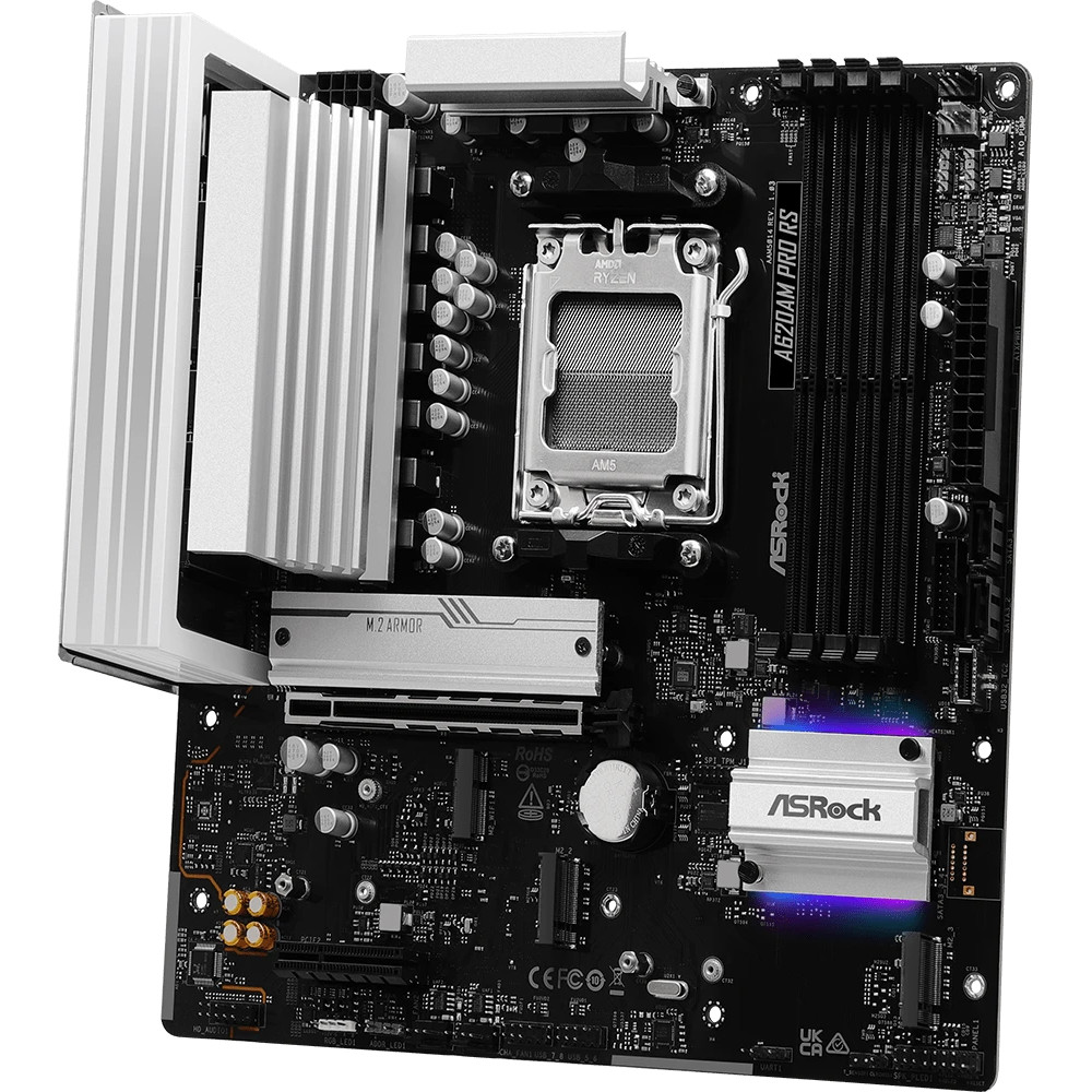 Материнская плата ASRock A620AM PRO RS Micro-ATX, AMD AM5 - миниатюра 3