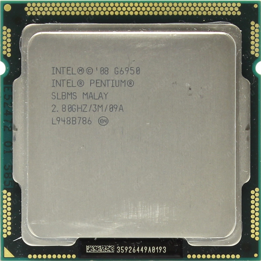 Процессор Intel Pentium G6950 BX80616G6950-REF 2.8 ГГц, 3 МБ, OEM — фото товара