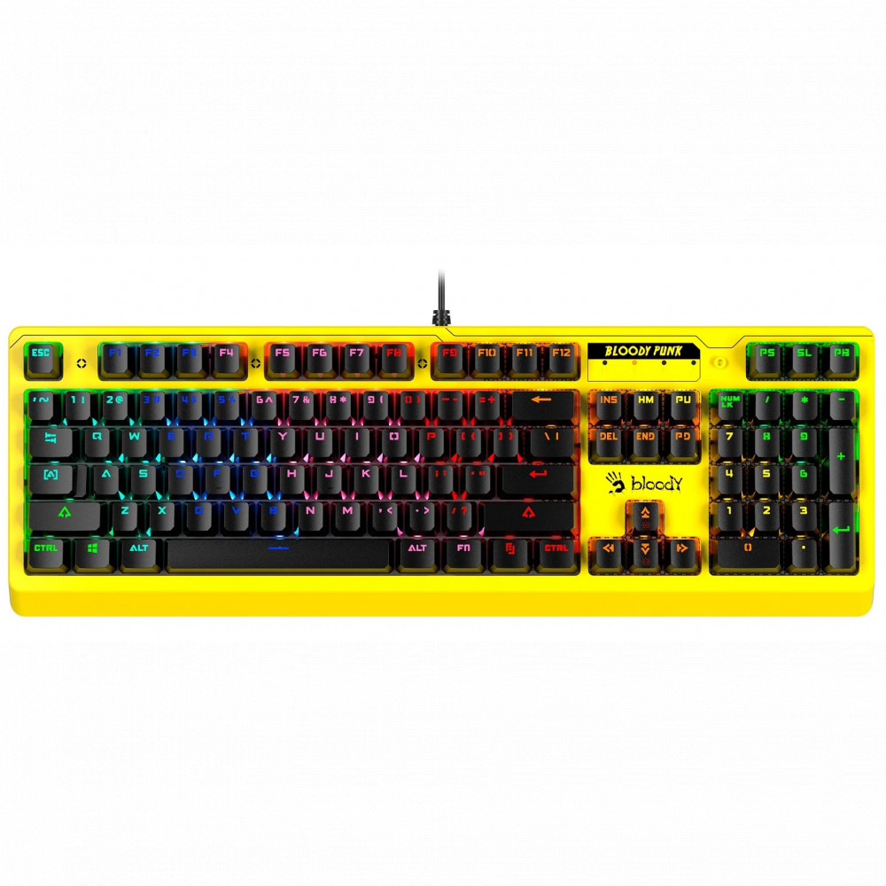 Клавиатура A4Tech B810RC YELLOW RGB Проводная, USB - миниатюра 2