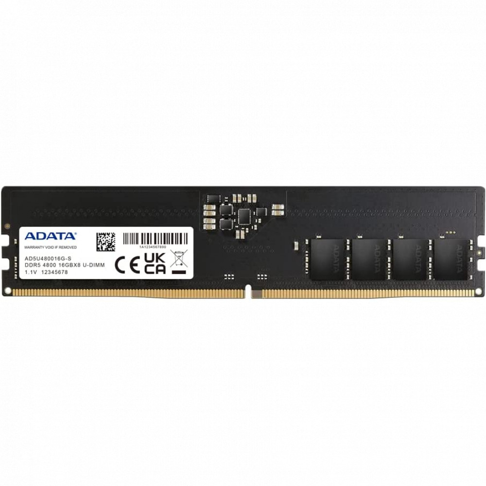 ОЗУ ADATA AD5U480016G-S DIMM, DDR5, 16 Гб, 4800 МГц — фото товара