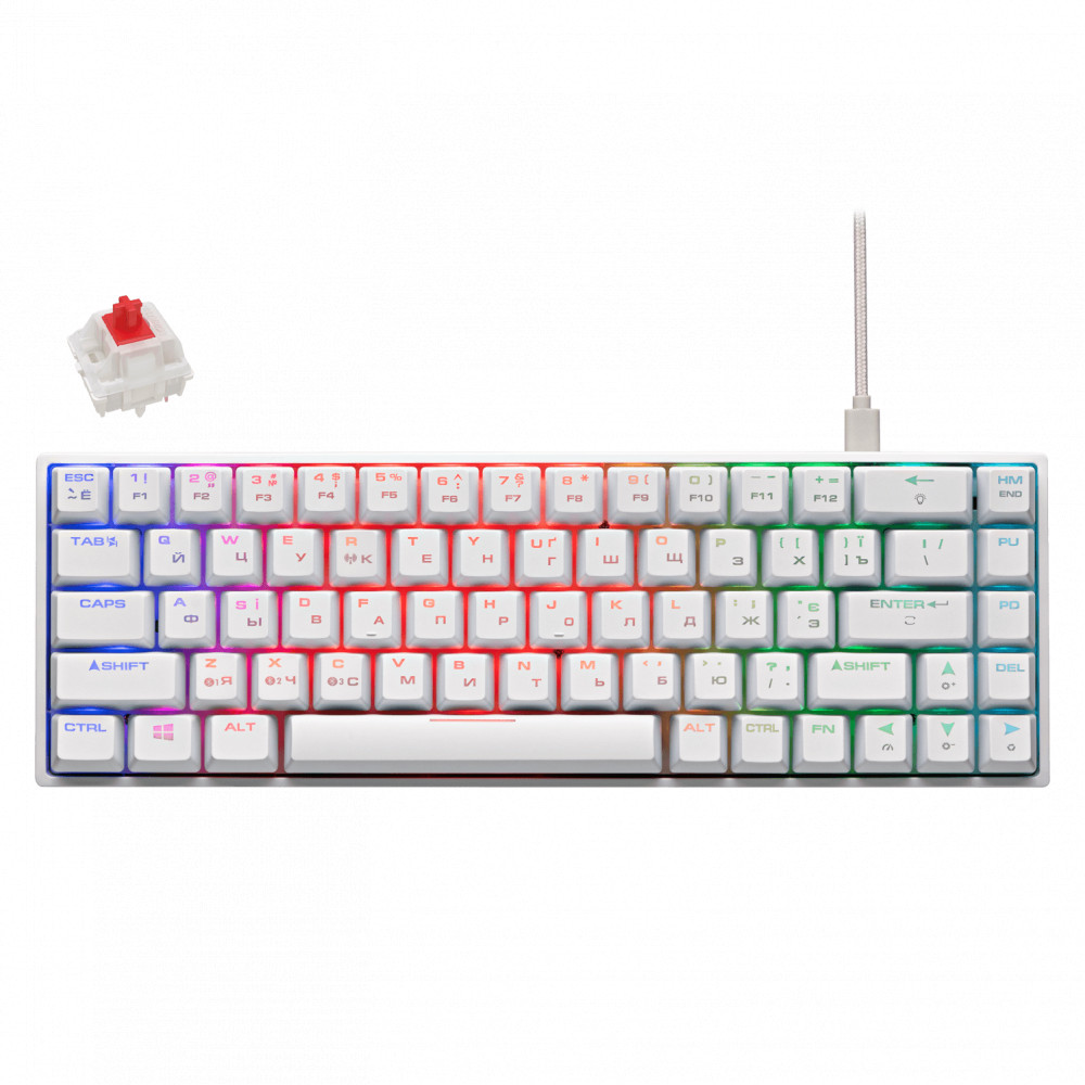 Клавиатура 2E GAMING KG380 RGB 2E-KG380UWT-BL Беспроводная, Bluetooth — фото товара