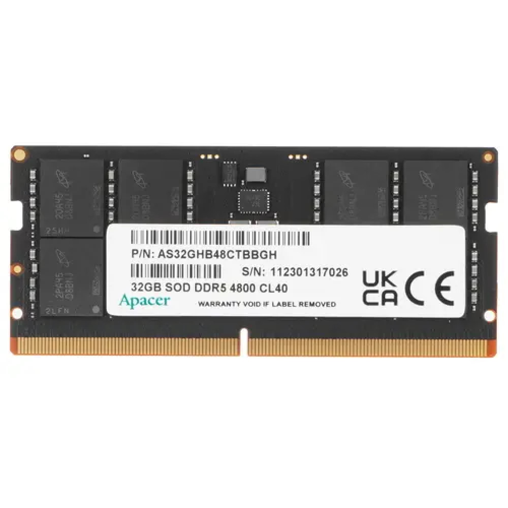 ОЗУ Apacer FS.32G2A.PTH SO-DIMM, DDR5, 32 Гб, 4800 МГц — фото товара