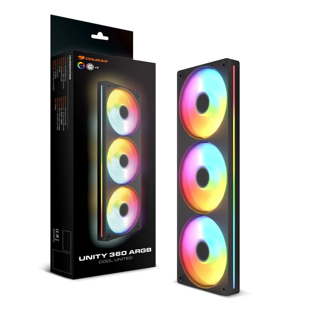 Система охлаждения Cougar Unity360-FB ARGB Black CF-UN360FB-RGB Для системного блока - миниатюра 3