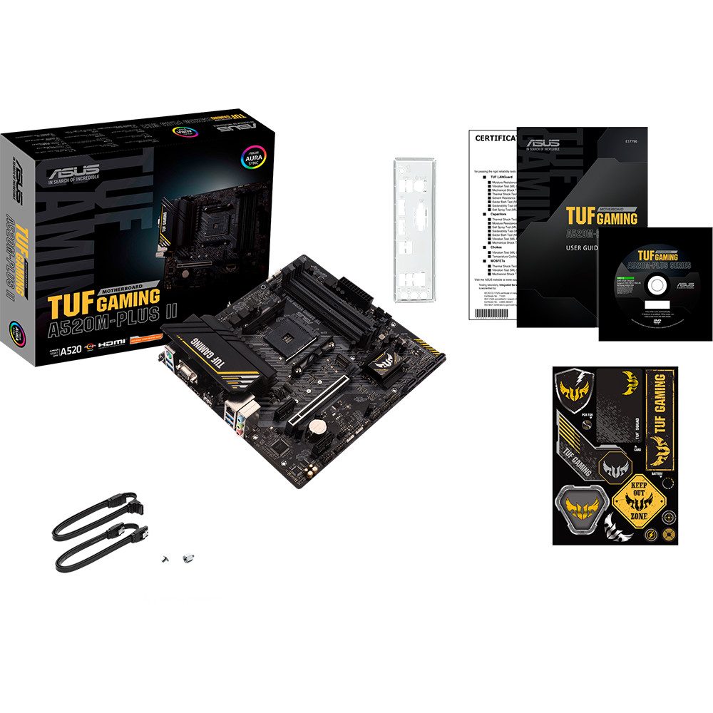 Материнская плата Asus TUF GAMING A520M-PLUS II Micro-ATX, AMD AM4 - миниатюра 3