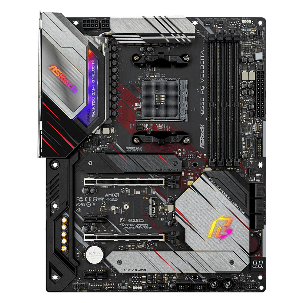 Материнская плата ASRock B550 PG Velocita B550 PG VELOCITA ATX, AMD AM4 - миниатюра 3