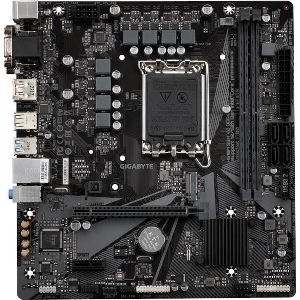 Материнская плата Gigabyte H610M S2H V2 DDR4 Micro-ATX, LGA 1700 - миниатюра 2
