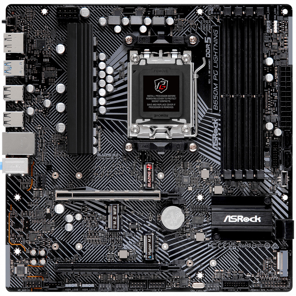 Материнская плата ASRock B650M PG LIGHTNING Micro-ATX, AMD AM5 - миниатюра 6
