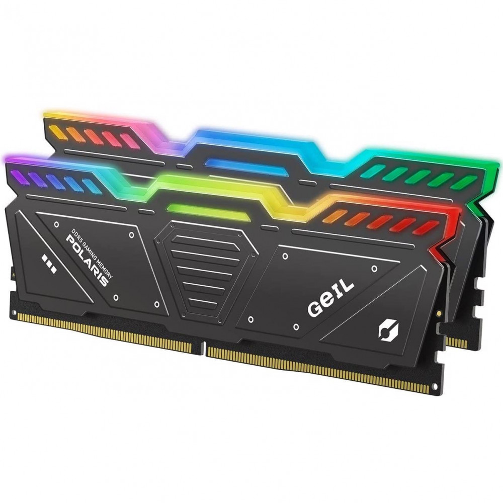 ОЗУ Geil POLARIS RGB Titanium Gray GOSG532GB5600C38ADC DIMM, DDR5, 32 Гб (2 х 16 Гб), 5600 МГц - миниатюра 3