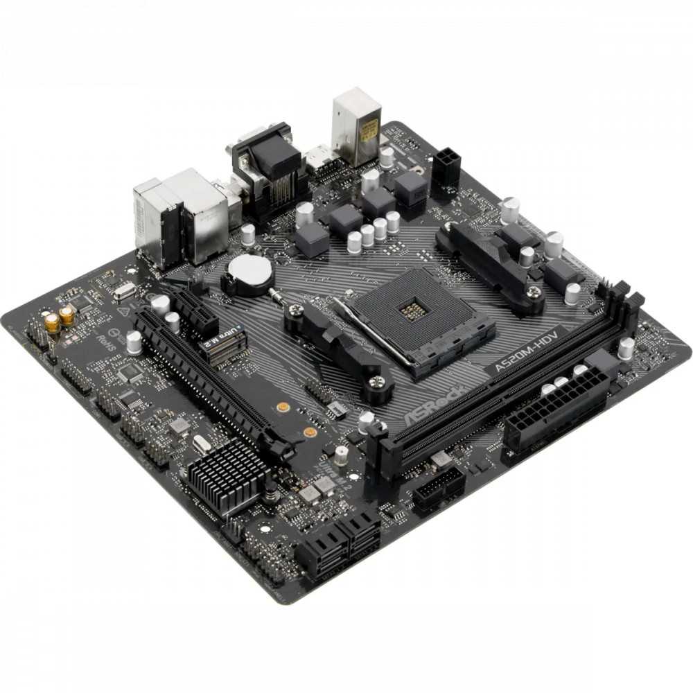 Материнская плата ASRock A520M-HDV A520M-HDV DDR4 Mini-ATX, AMD AM4 - миниатюра 2