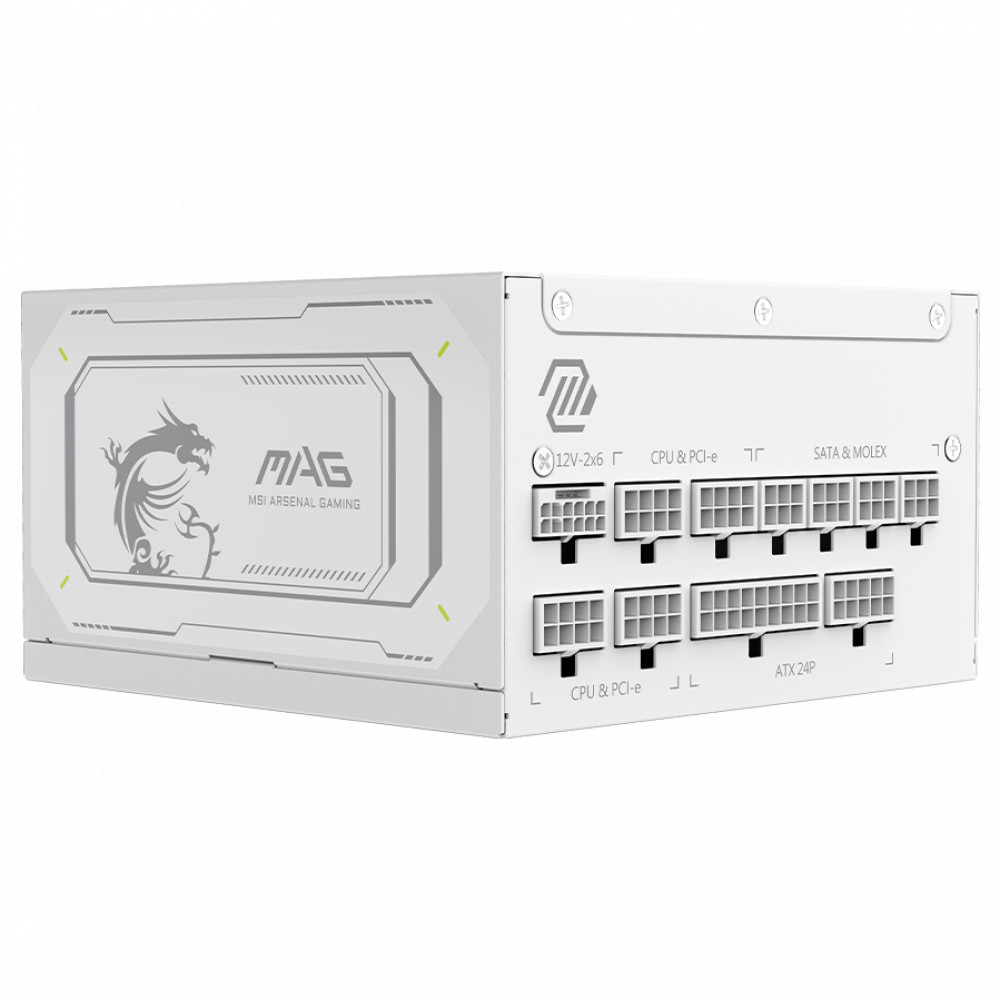 Блок питания MSI MAG A1000GL PCIE5 WHITE 306-7ZP9B51-CE0 1000 Вт, 80+ Gold - миниатюра 2
