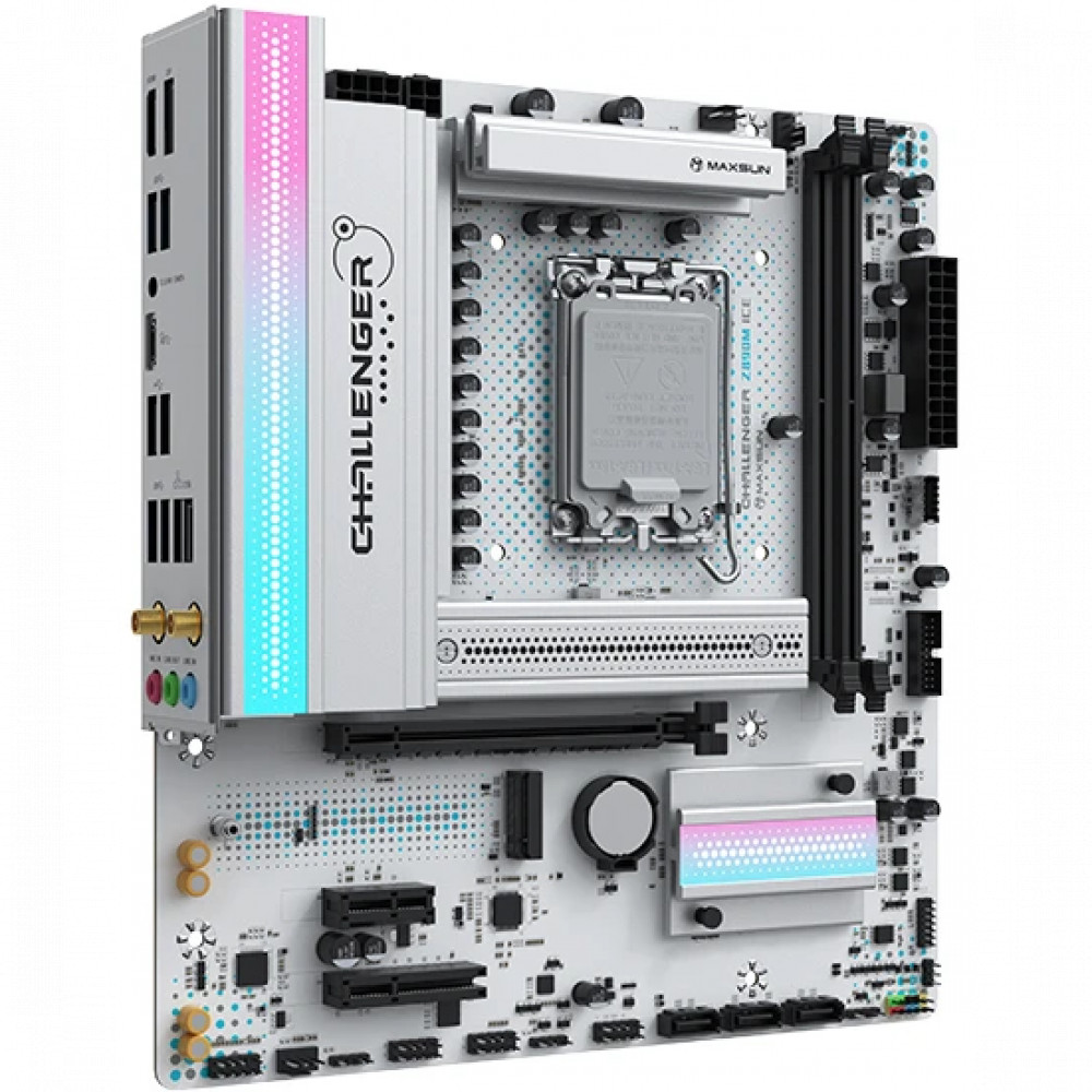 Материнская плата Maxsun Challenger Z890M WIFI ICE MS-Challenger Z890M WIFI ICE Micro-ATX, LGA 1851 - миниатюра 2