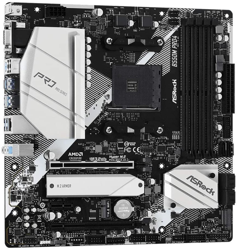 Материнская плата ASRock B550M Pro4 B550M PRO4 Micro-ATX, AMD AM4 - миниатюра 2