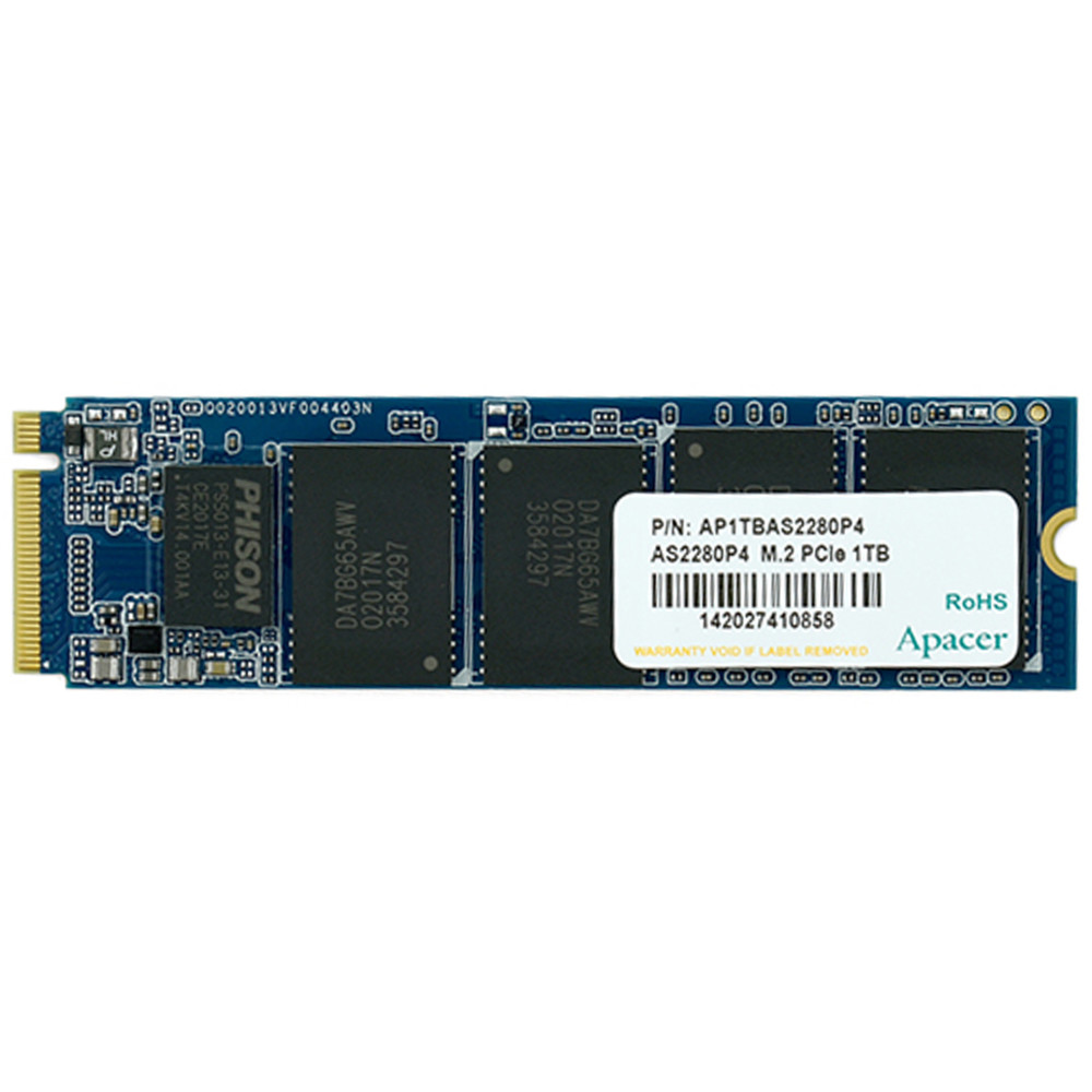 Жесткий диск Apacer AS2280P4 AP1TBAS2280P4-1 SSD (твердотельные), 1 ТБ, M.2, PCIe — фото товара