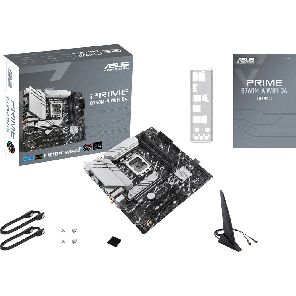 Материнская плата Asus PRIME B760M-A WIFI D4 90MB1CX0-M1EAY0 Micro-ATX, LGA 1700 - миниатюра 4