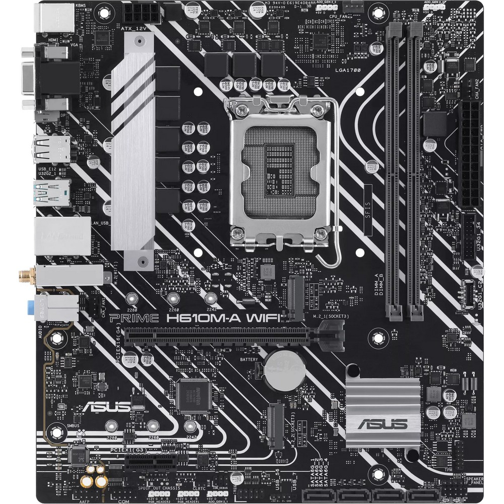 Материнская плата Asus PRIME H610M-A WIFI Micro-ATX, LGA 1700 - миниатюра 2